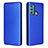 Leather Case Stands Flip Cover Holder L02Z for Motorola Moto G60 Blue