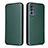 Leather Case Stands Flip Cover Holder L02Z for Motorola Moto G62 5G Green
