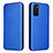 Leather Case Stands Flip Cover Holder L02Z for Oppo A55S 5G Blue