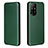 Leather Case Stands Flip Cover Holder L02Z for Oppo F19 Pro+ Plus 5G Green