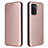 Leather Case Stands Flip Cover Holder L02Z for Oppo F19 Pro Rose Gold