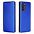 Leather Case Stands Flip Cover Holder L02Z for Oppo Reno6 Pro 5G India Blue