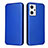 Leather Case Stands Flip Cover Holder L02Z for Oppo Reno7 A Blue