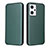Leather Case Stands Flip Cover Holder L02Z for Oppo Reno7 A Green