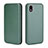 Leather Case Stands Flip Cover Holder L02Z for Samsung Galaxy M01 Core Green