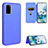 Leather Case Stands Flip Cover Holder L02Z for Samsung Galaxy S20 Lite 5G Blue