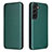 Leather Case Stands Flip Cover Holder L02Z for Samsung Galaxy S21 5G Green
