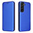 Leather Case Stands Flip Cover Holder L02Z for Samsung Galaxy S21 Plus 5G Blue