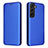 Leather Case Stands Flip Cover Holder L02Z for Samsung Galaxy S23 Plus 5G Blue