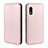 Leather Case Stands Flip Cover Holder L02Z for Samsung Galaxy XCover Pro Rose Gold