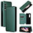 Leather Case Stands Flip Cover Holder L02Z for Samsung Galaxy Z Fold4 5G Green