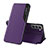 Leather Case Stands Flip Cover Holder L03 for Samsung Galaxy S23 5G Purple