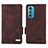 Leather Case Stands Flip Cover Holder L03Z for Motorola Moto Edge 30 5G Brown