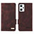 Leather Case Stands Flip Cover Holder L03Z for Oppo Reno7 A Brown