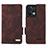 Leather Case Stands Flip Cover Holder L03Z for Oppo Reno8 5G Brown