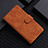 Leather Case Stands Flip Cover Holder L03Z for Realme Q5 Pro 5G Brown