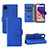 Leather Case Stands Flip Cover Holder L03Z for Samsung Galaxy A22 5G SC-56B Blue
