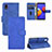 Leather Case Stands Flip Cover Holder L03Z for Samsung Galaxy M01 Core Blue