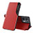 Leather Case Stands Flip Cover Holder L04 for Oppo Reno8 5G Red