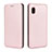 Leather Case Stands Flip Cover Holder L04Z for Samsung Galaxy A20 SC-02M SCV46 Rose Gold
