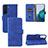 Leather Case Stands Flip Cover Holder L04Z for Samsung Galaxy S21 Plus 5G Blue