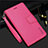 Leather Case Stands Flip Cover Holder L05 for Samsung Galaxy S21 5G Hot Pink