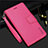 Leather Case Stands Flip Cover Holder L05 for Samsung Galaxy S22 Ultra 5G Hot Pink