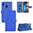 Leather Case Stands Flip Cover Holder L05Z for Samsung Galaxy M10S Blue