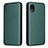 Leather Case Stands Flip Cover Holder L06Z for Samsung Galaxy A22 5G SC-56B Green