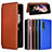 Leather Case Stands Flip Cover Holder L06Z for Samsung Galaxy Z Fold4 5G