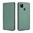 Leather Case Stands Flip Cover Holder L06Z for Xiaomi Redmi 9C Green