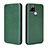 Leather Case Stands Flip Cover Holder L07Z for Realme Q2i 5G Green
