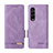 Leather Case Stands Flip Cover Holder L07Z for Samsung Galaxy Z Fold4 5G Purple