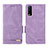 Leather Case Stands Flip Cover Holder L07Z for Vivo Y30 Purple