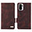 Leather Case Stands Flip Cover Holder L07Z for Xiaomi Poco M5S Brown
