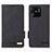 Leather Case Stands Flip Cover Holder L07Z for Xiaomi Redmi 10 Power Black