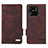 Leather Case Stands Flip Cover Holder L07Z for Xiaomi Redmi 10 Power Brown