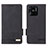 Leather Case Stands Flip Cover Holder L07Z for Xiaomi Redmi 10C 4G Black