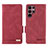Leather Case Stands Flip Cover Holder L08Z for Samsung Galaxy S22 Ultra 5G Red