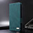 Leather Case Stands Flip Cover Holder L08Z for Xiaomi Redmi 9C Green