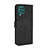 Leather Case Stands Flip Cover Holder L12Z for Samsung Galaxy M62 4G Black