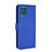 Leather Case Stands Flip Cover Holder L12Z for Samsung Galaxy M62 4G Blue