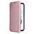 Leather Case Stands Flip Cover Holder L12Z for Samsung Galaxy S21 Plus 5G Rose Gold