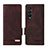 Leather Case Stands Flip Cover Holder L18Z for Samsung Galaxy Z Fold4 5G Brown