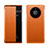 Leather Case Stands Flip Cover Holder LF1 for Huawei Mate 40 Pro+ Plus Orange