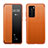 Leather Case Stands Flip Cover Holder LF1 for Huawei P40 Orange