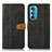 Leather Case Stands Flip Cover Holder M01L for Motorola Moto Edge 30 5G Black