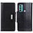 Leather Case Stands Flip Cover Holder M01L for Motorola Moto G40 Fusion Black