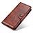 Leather Case Stands Flip Cover Holder M01L for Motorola Moto G51 5G Brown