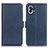 Leather Case Stands Flip Cover Holder M01L for Nothing Phone 1 Blue